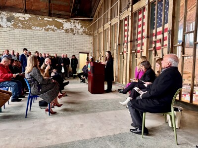 Public officials and community members gathered at the West Side Market on Tuesday morning to celebrate a $5 million historic tax credit award for a major renovation project.