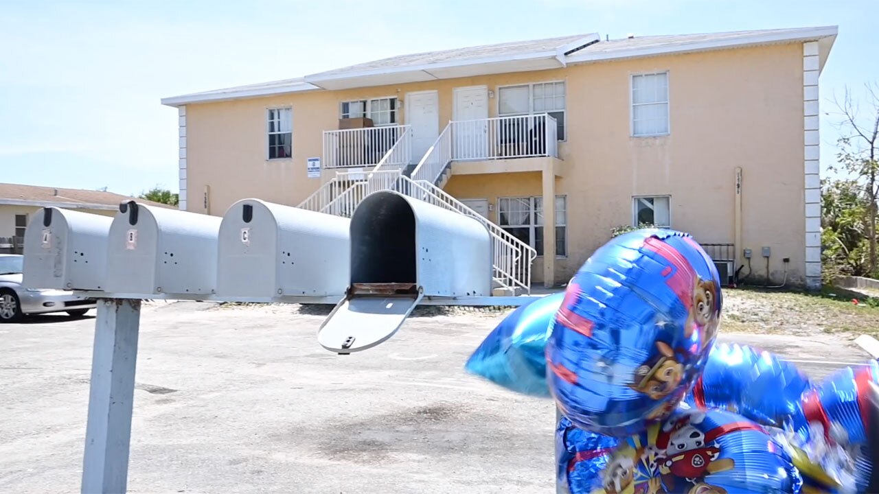 Balloons placed outside Riviera Beach family's home where child fatally shot on April 14, 2021