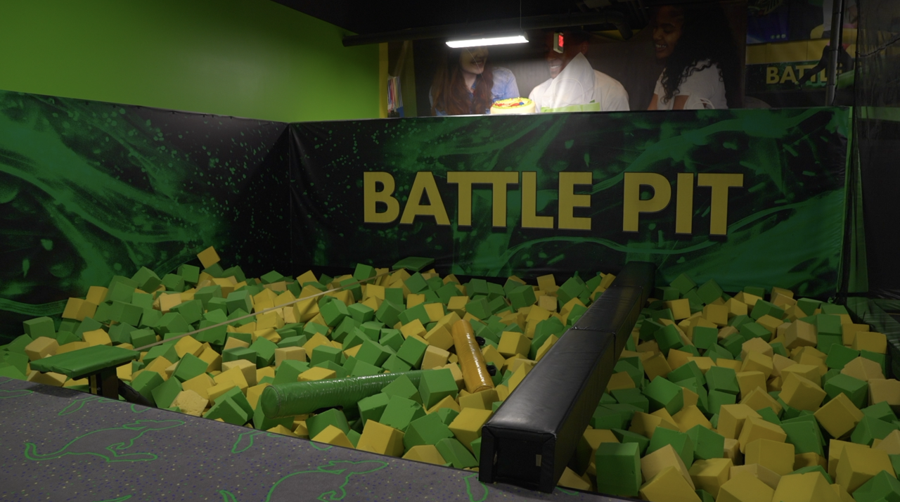 Battle Pit inside of Launch Trampoline Park