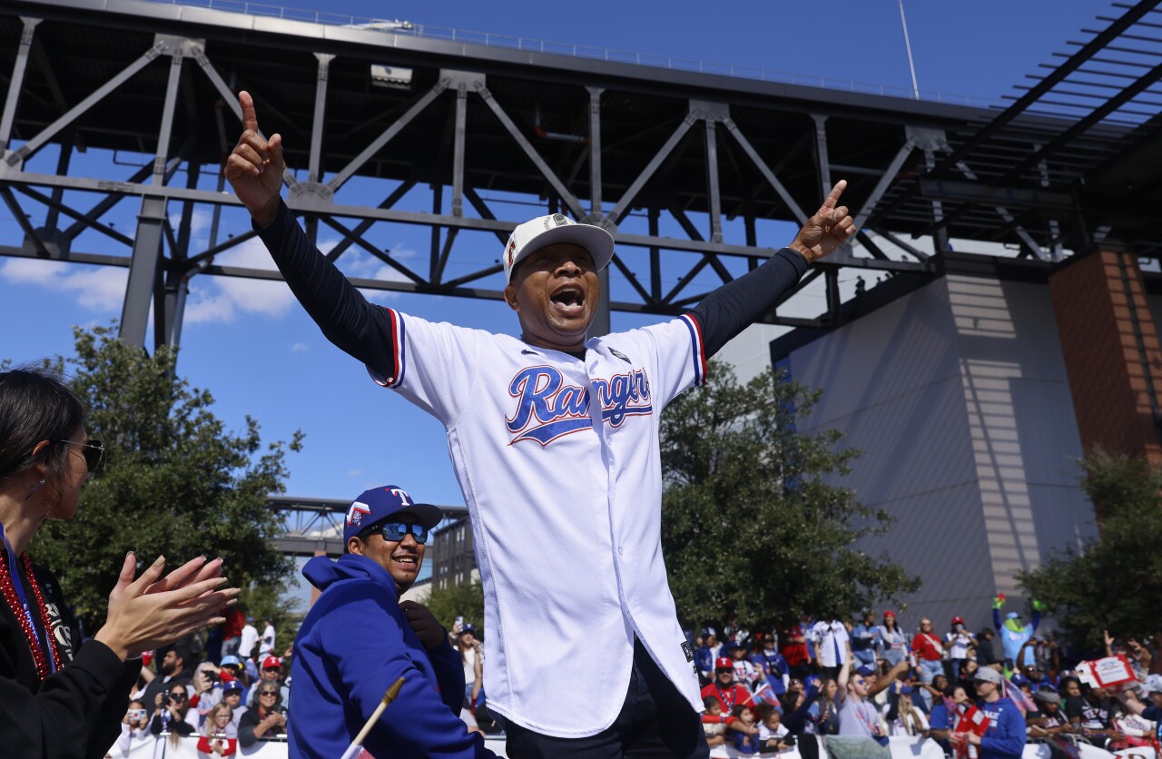 Rangers World Series Parade Baseball