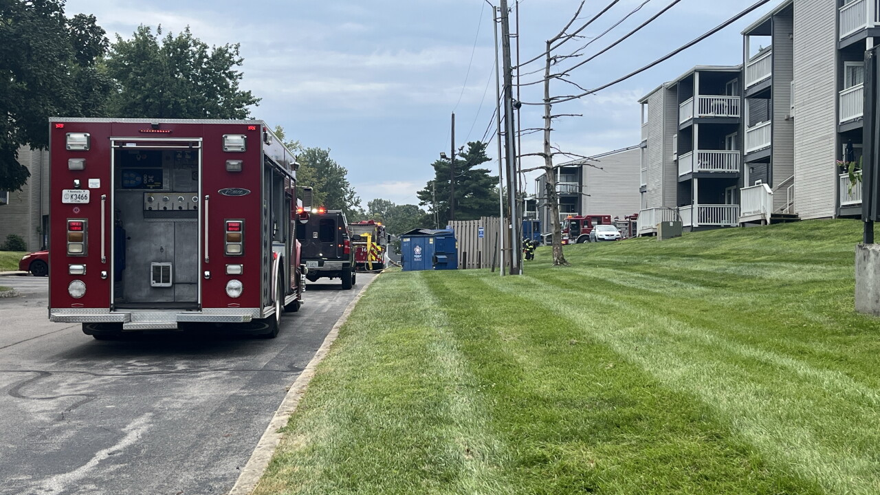 Structure fire on Kirklevington Drive in Lexington