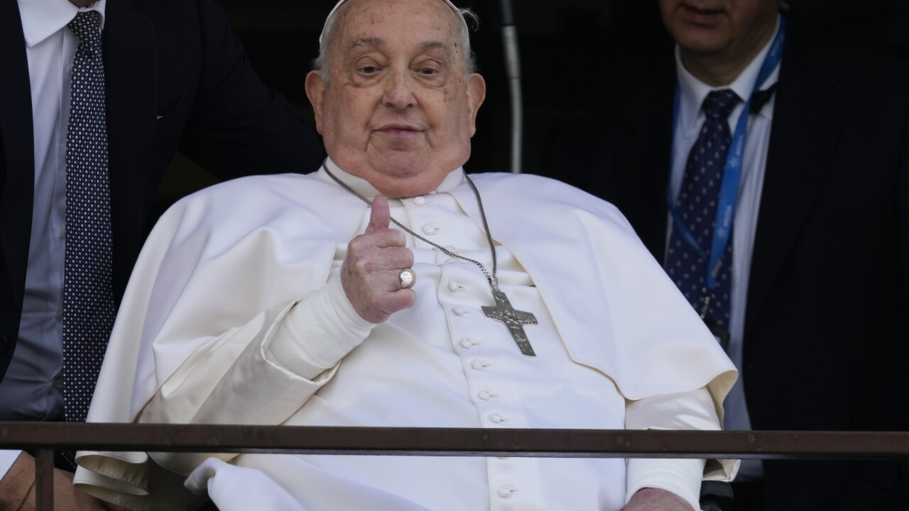 Pope From Back Pope Francis is back home after a 5-week hospital stay
