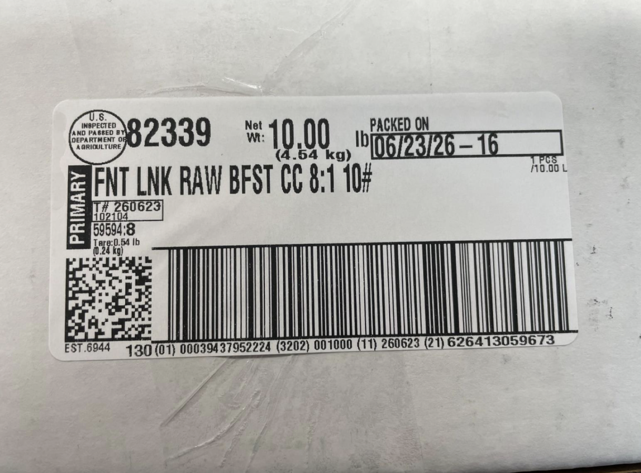 Recall issued for frozen pork shipped to distributors, including Nevada