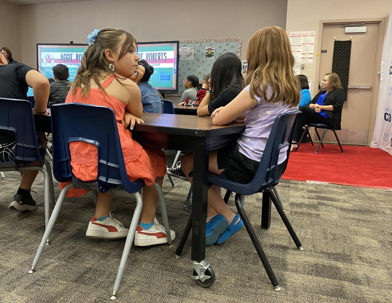 Students at Aggie Roberts Elementary