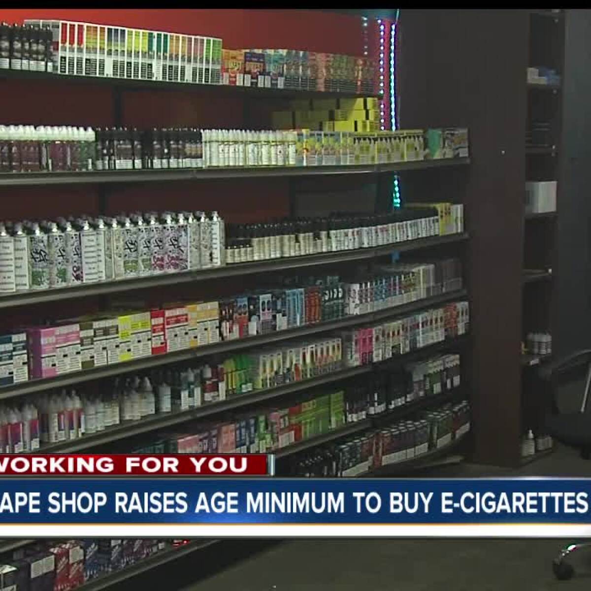 Vape shop raises minimum age to buy e-cigarettes Vape shop raises minimum age to buy e-cigarettes
