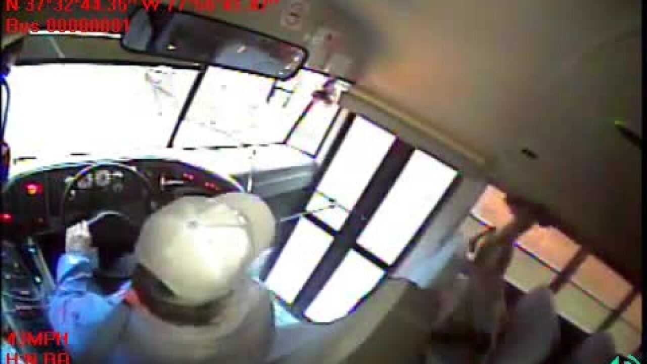 Deer smashes through school bus window 