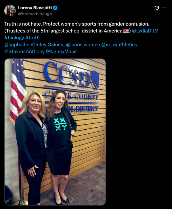 Trustee Lorena Biasotti XX XY post