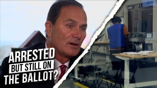 Arrested, but still on the ballot? 