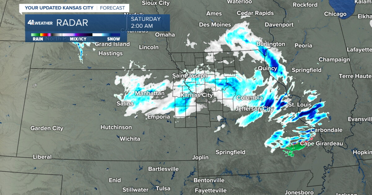 KSHB 41 Weather Blog | Struggling snow, another cold front; Warm-up looms