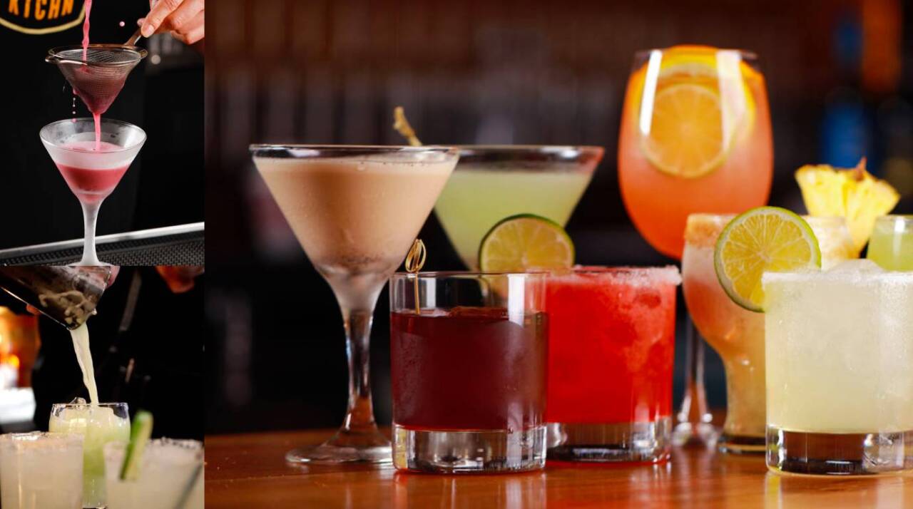 Array of cocktails at 'Mochilero.'