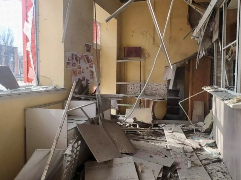 A bakery bombed in Ukraine 