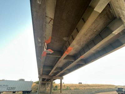 Overpass damage