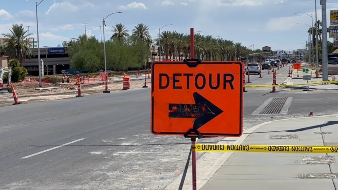 Detour, road work, construction