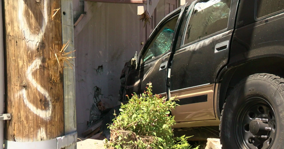 Speeding Car Crashes Into Apartment Building