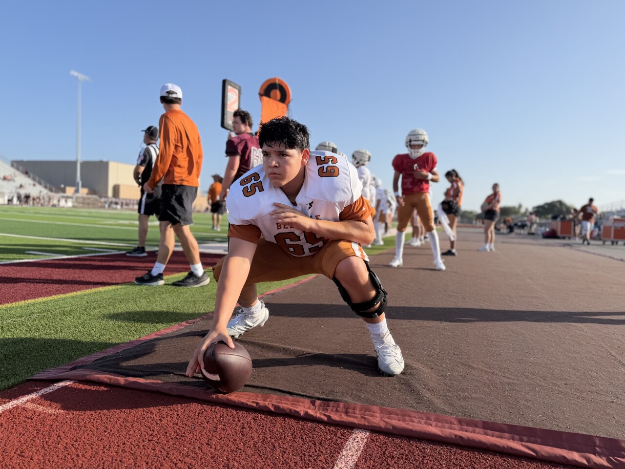 Beeville center and quarterback