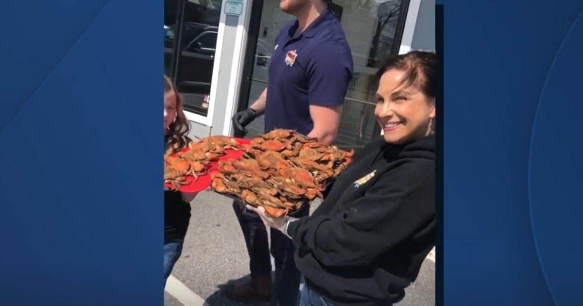 Conrad's Crabs moving across the street in Perry Hall