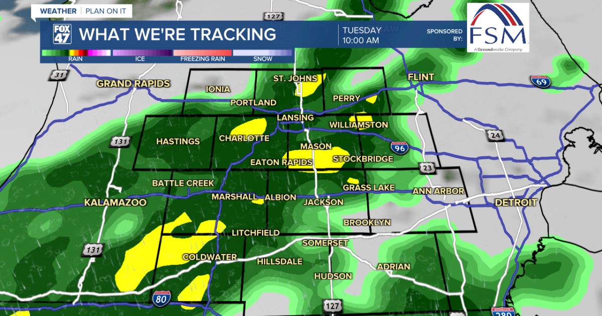 Showers and storms tonight, then Fall comes roaring in to Mid-Michigan