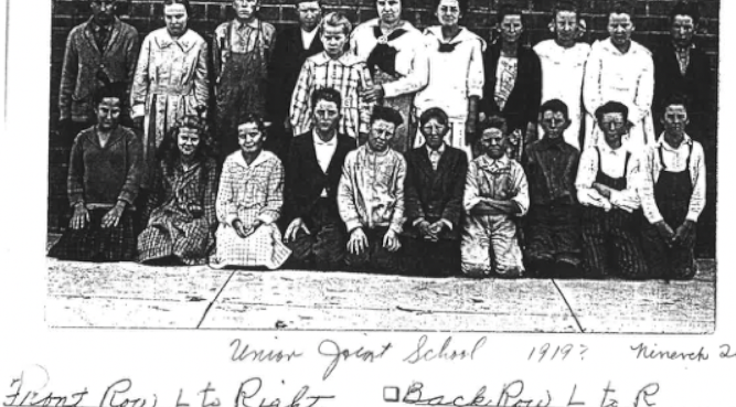 Old photo of classmates