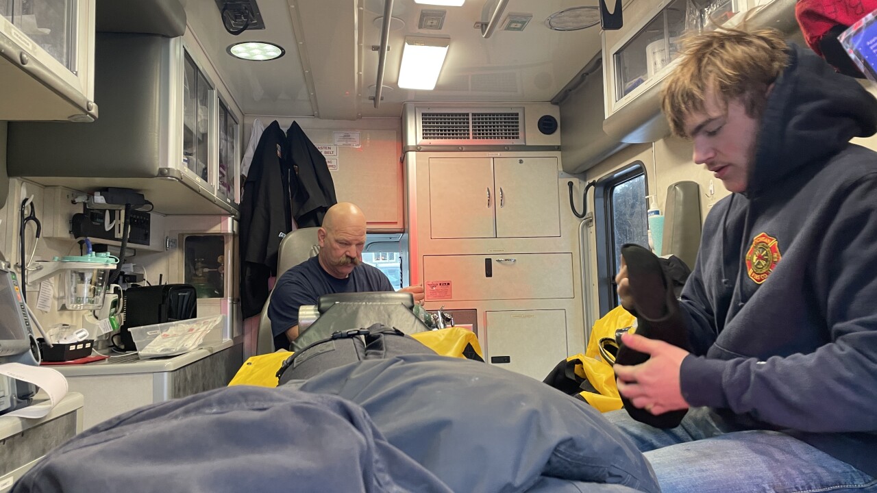 First responders on scene of a water rescue on Sunday, Jan. 25, 2026, at Tichigan Lake in Racine County.