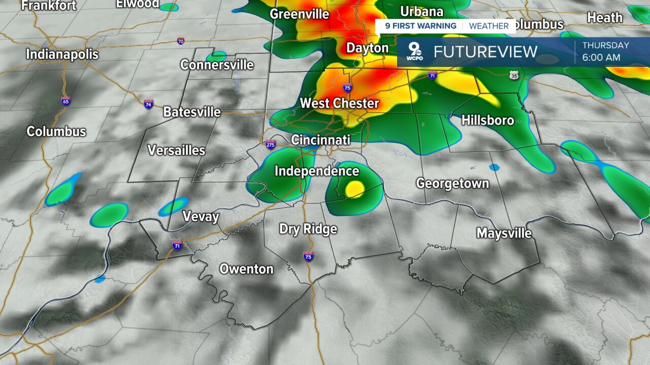 Thursday morning showers