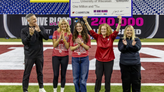 University of Wisconsin won the Abbott and Big Ten “We Give Blood” competition, receiving $1 million from Abbott to advance student or community health