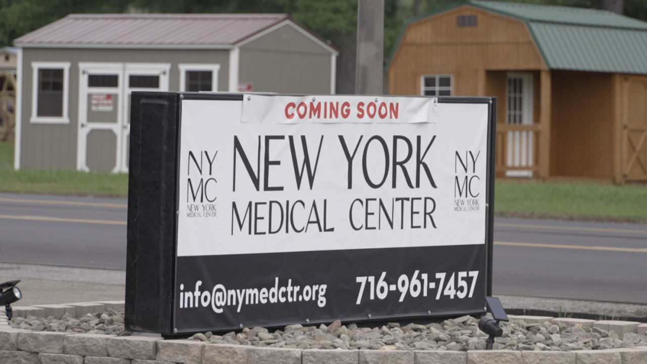 New York Medical Center sign now up