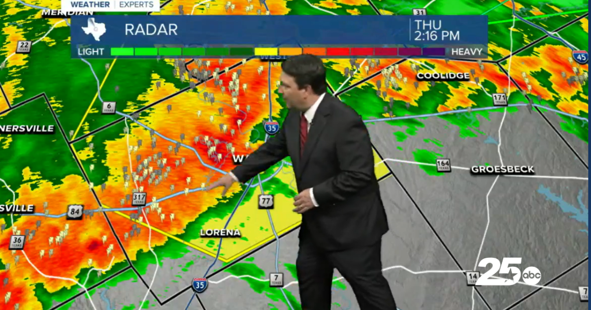 Severe Thunderstorm Warning issued for parts of Central Texas
