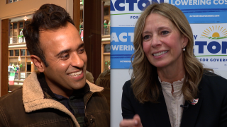 Vivek Ramaswamy and Amy Acton
