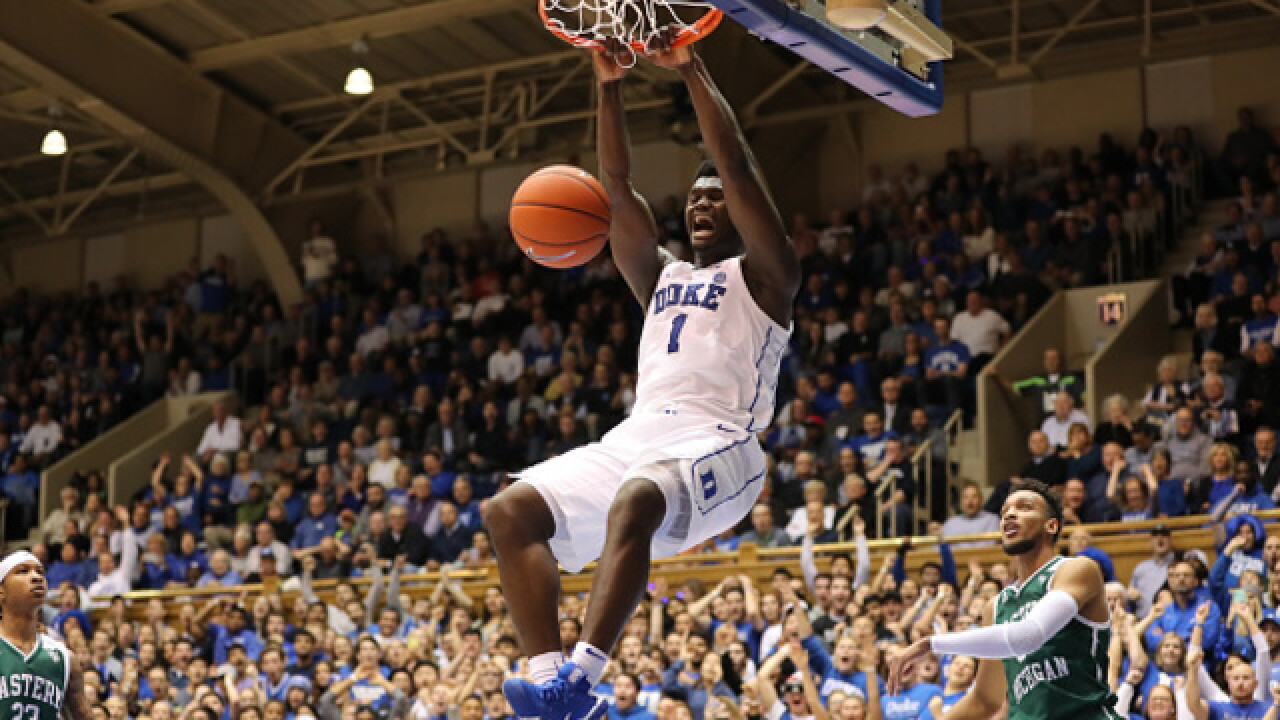 Duke Dunks Zion Williamson wows as Duke beats EMU