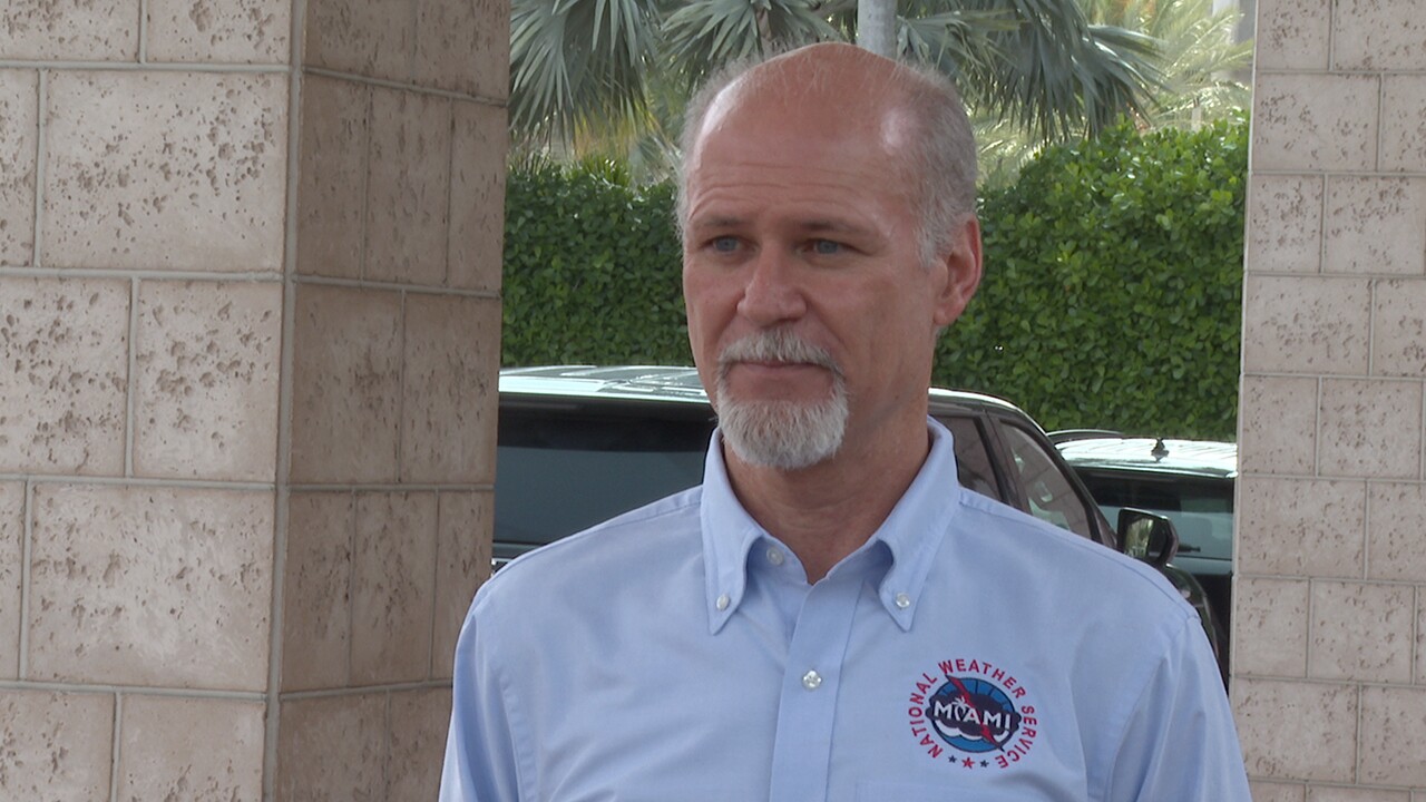 Robert Molleda, a meteorologist for the National Weather Service in Miami, speaks to WPTV on May 16, 2024.jpg