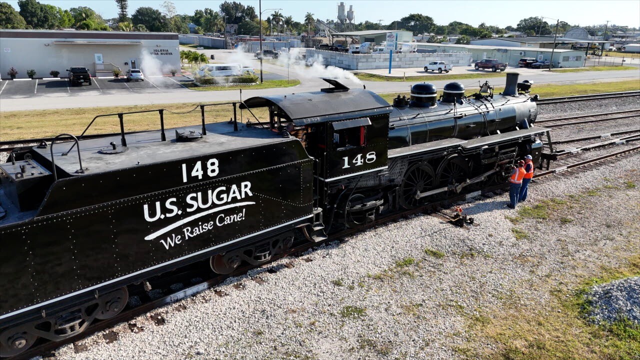U.S. Sugar's historic, restored steam engine train - the Sugar Express.