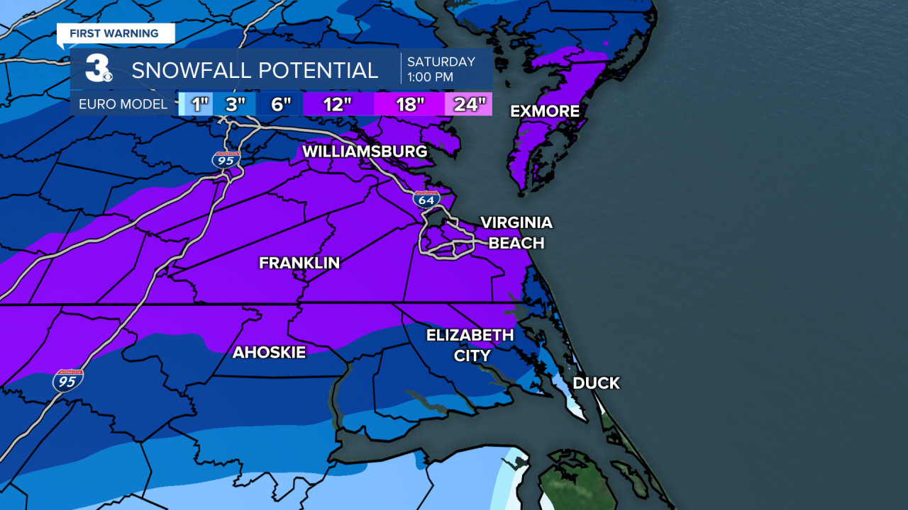 Back-to-back storms could bring us biggest snow in years