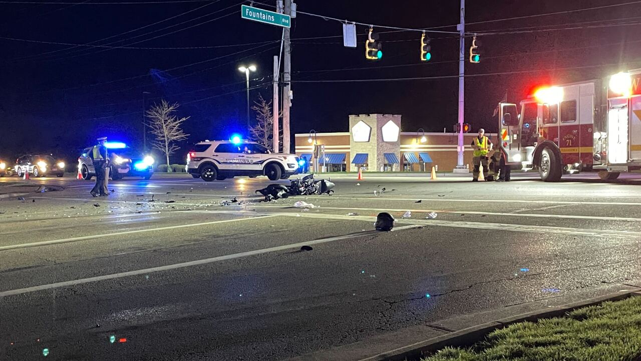 Motorcycle crash West Chester