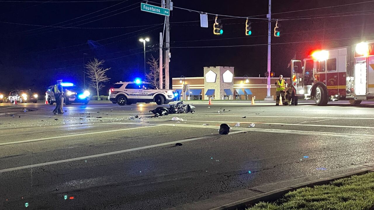 Motorcycle crash West Chester