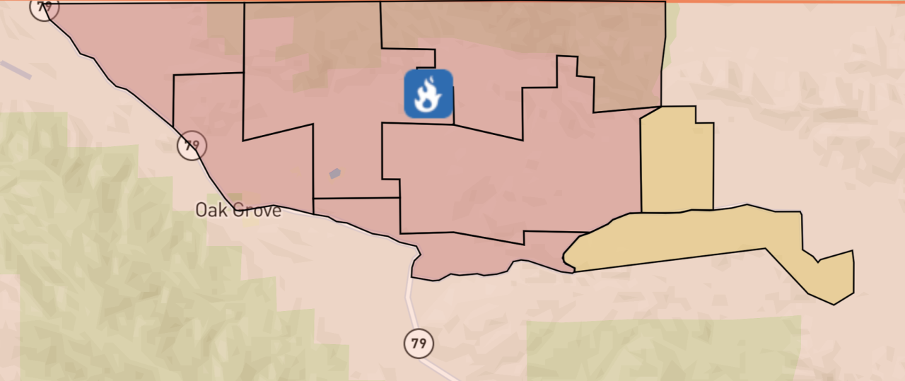evacuation map grove fire 7/24/24
