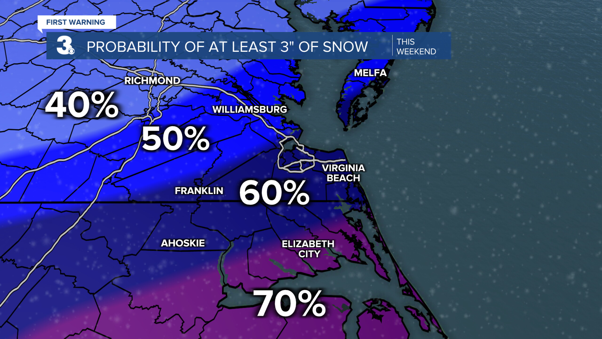 First Warning Forecast: Snow chances increase this weekend