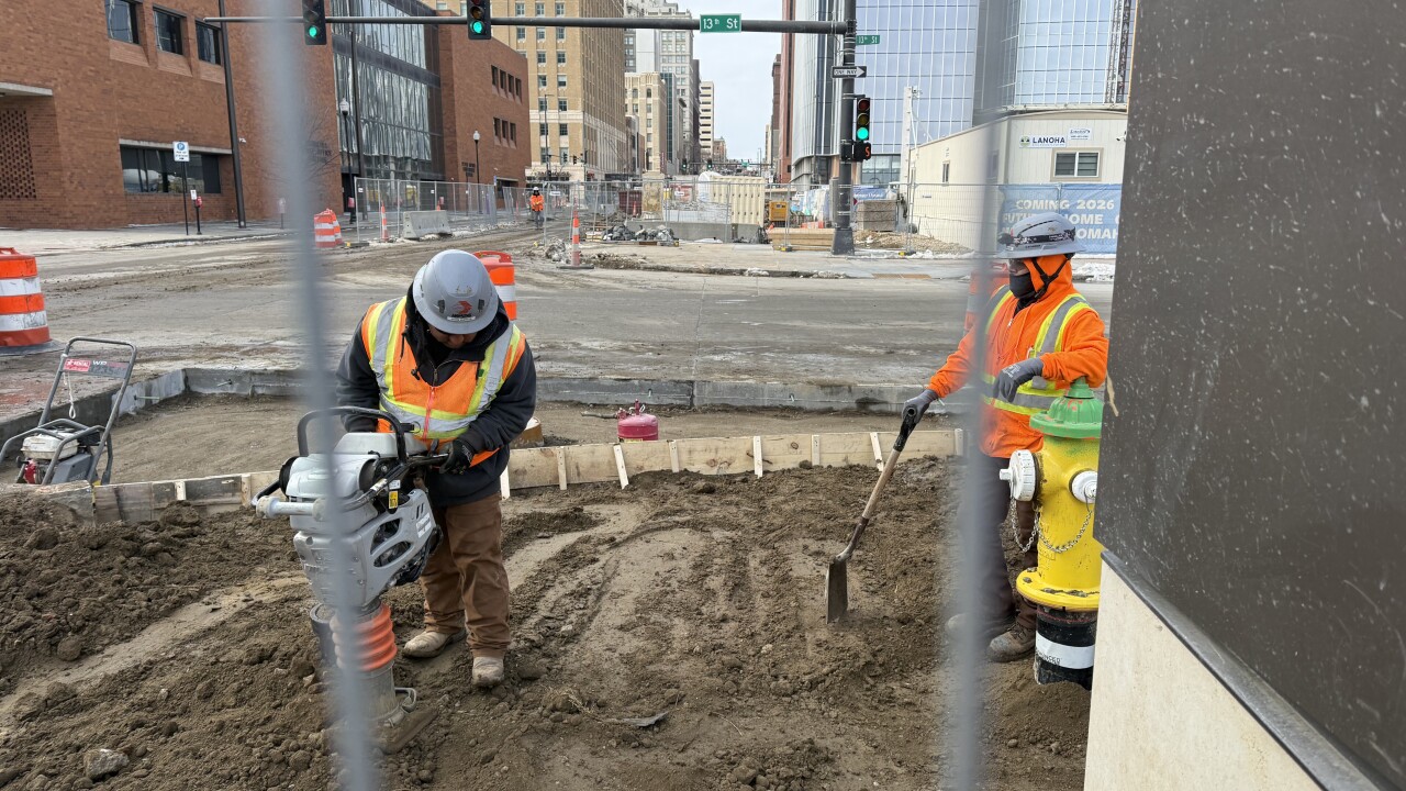 Omaha Streetcar Construction
