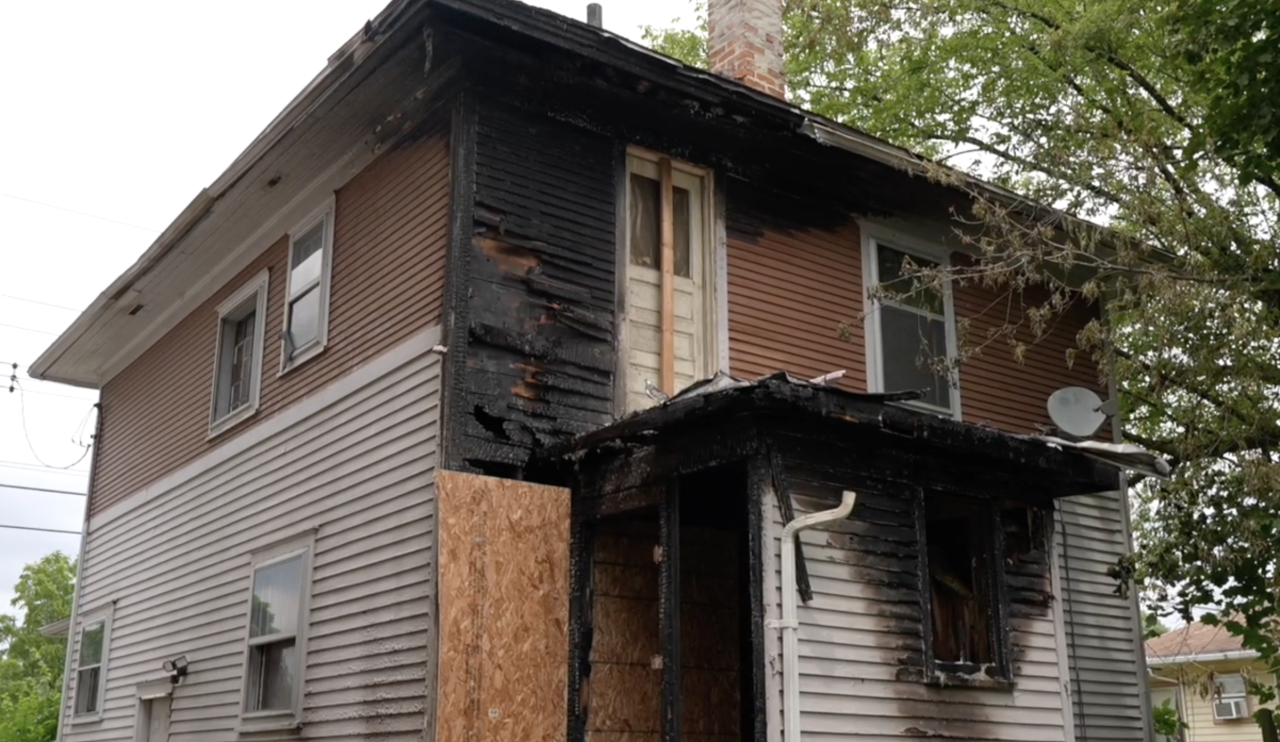 Burned home