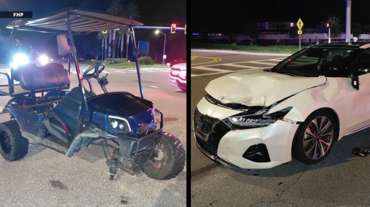 Florida Highway Patrol Investigates Golf Cart Crash That Injures 4 Teens