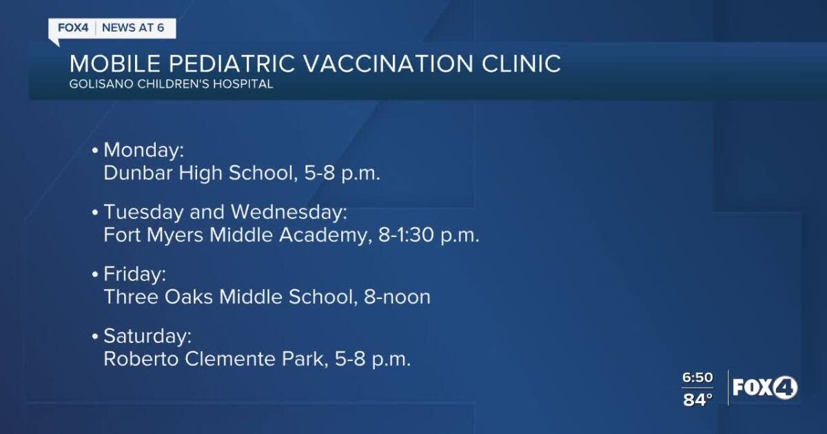 Golisano Children’s Hospital Mobile Pediatric Vaccination Clinic schedule Golisano Children’s Hospital Mobile Pediatric Vaccination Clinic schedule