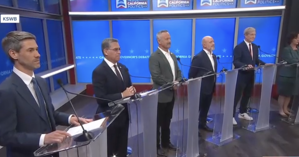 Six candidates face off in California governor's debate