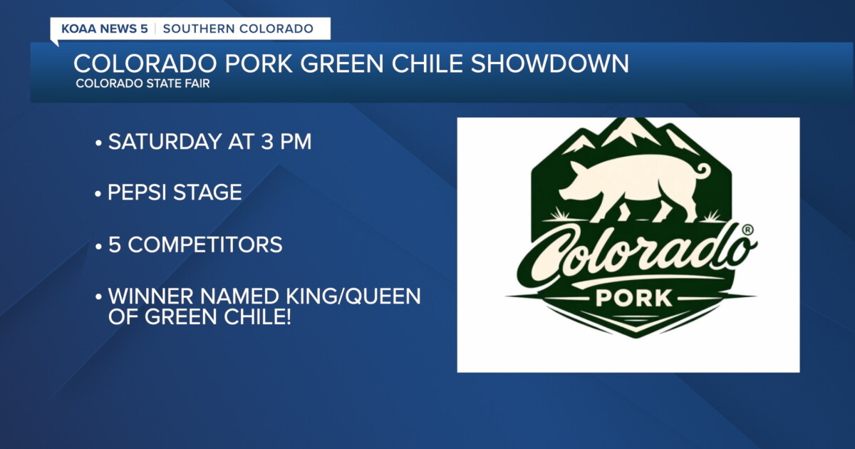 Colorado State Fair debuts green chile and pork cooking showdown