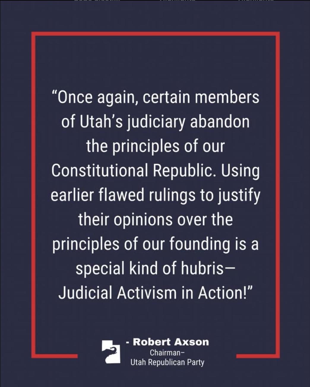Utah GOP statement