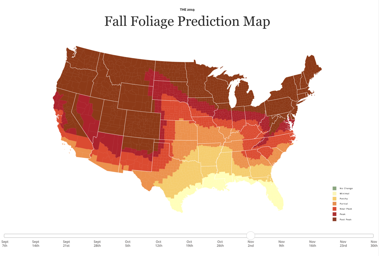 Nebraska Peak Fall Foliage Map from smokymountains.com