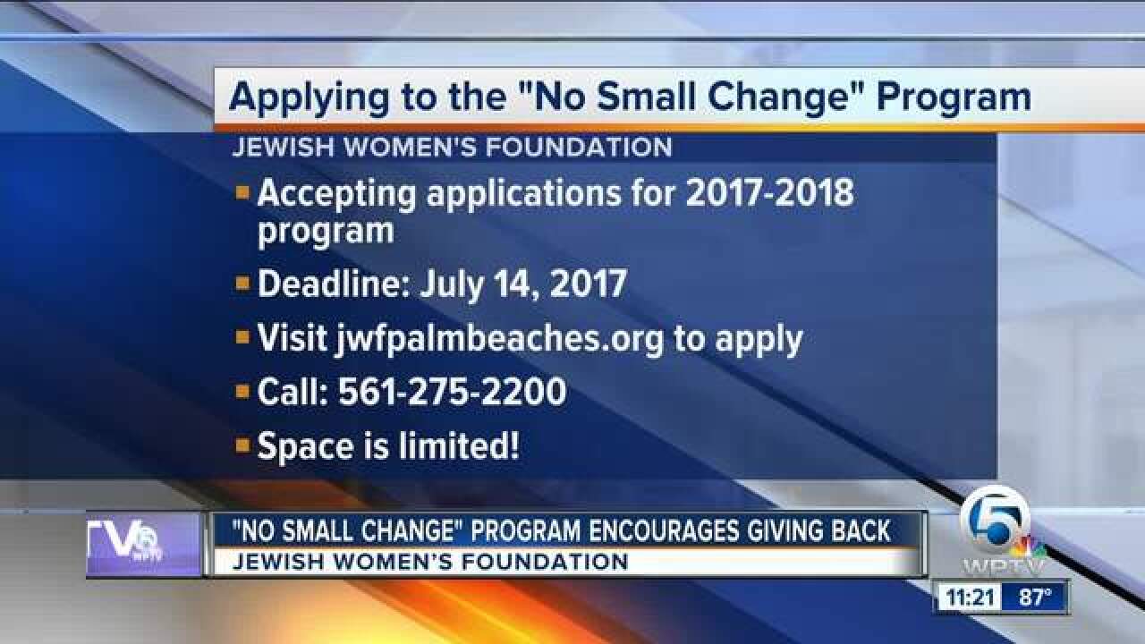 'No Small Change' program encourages giving back
