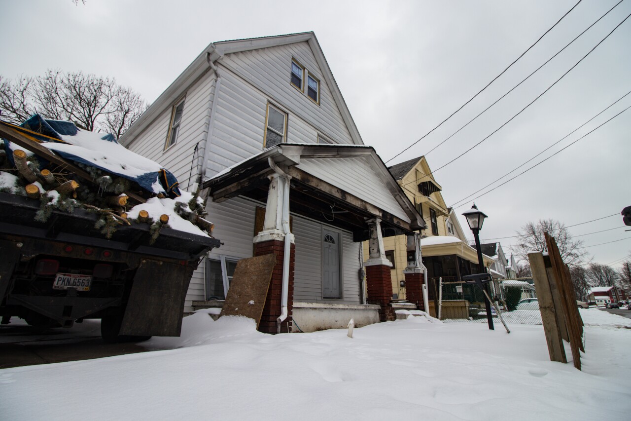 This home on McGowan Street, built in 1916, is in need of repairs after suffering damage from a fire. (H.L. Comeriato).jpg