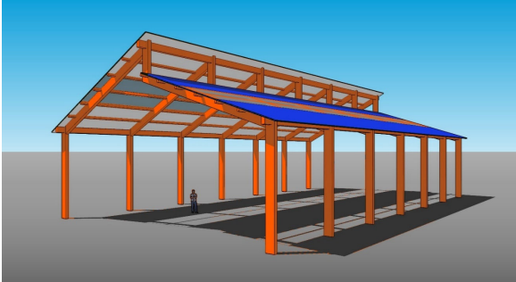 Covered basketball court