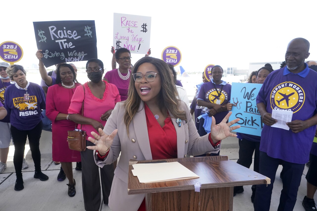 Sheila Cherfilus-McCormick at Fort Lauderdale-Hollywood International Airport, July 7, 2022