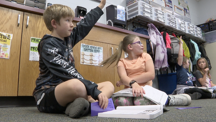 Students learning phonics at Sunflower