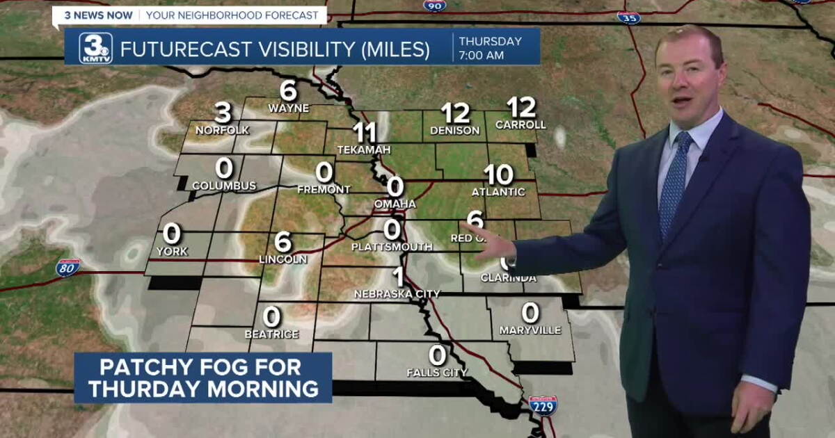 Drier tonight and Thursday, a little foggy in the morning